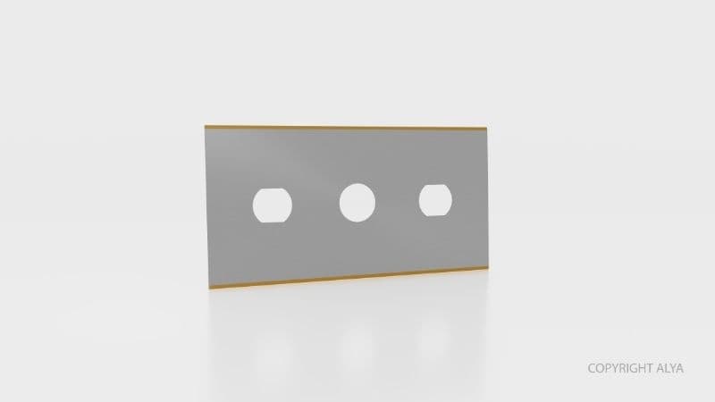 3-Hole Slitting Blade - Stainless Steel + Titanium Coating